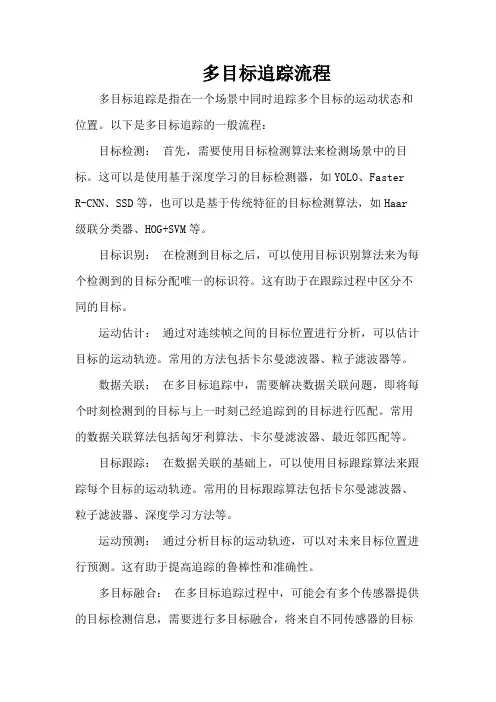 多目标追踪流程