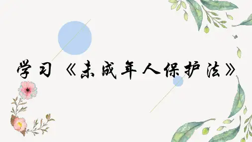 小学班会 未成年人保护法 课件 (共22张PPT)