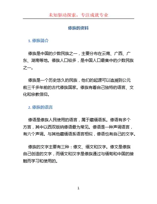 傣族的资料