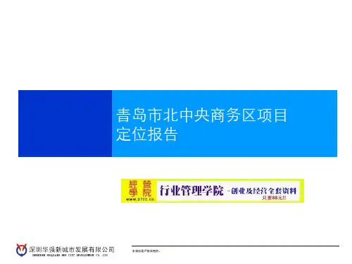 青岛市北中央商务区项目定位报告(ppt 50页)
