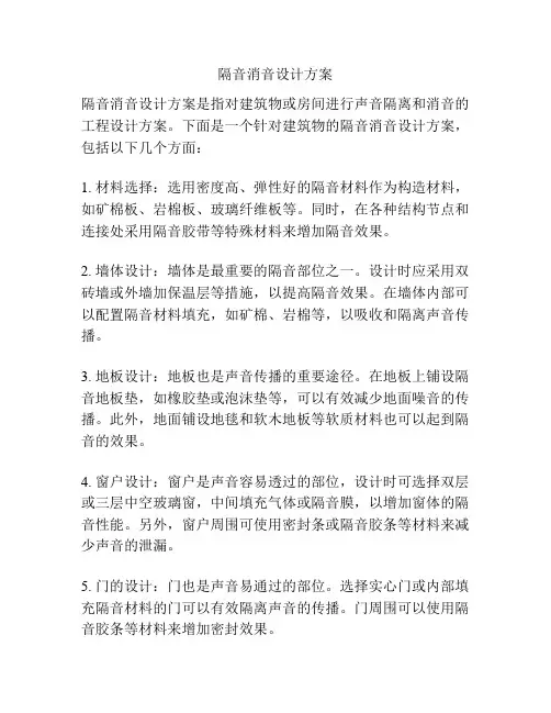 隔音消音设计方案