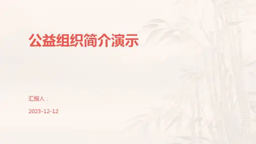 公益组织简介演示