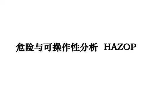 危险与可操作性分析  HAZOP
