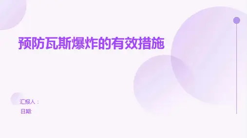 预防瓦斯爆炸的有效措施