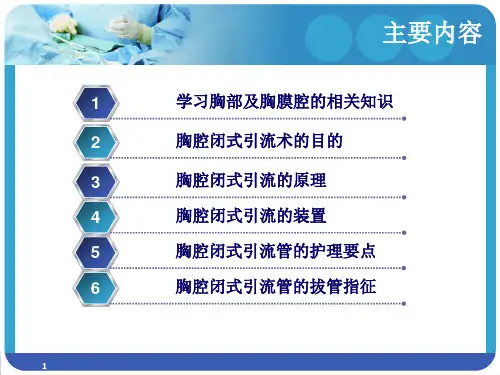 胸腔闭式引流术的护理PPT课件1