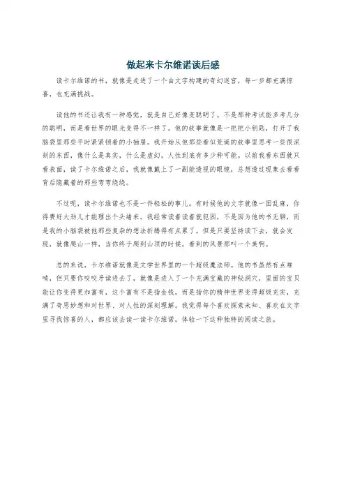 做起来卡尔维诺读后感