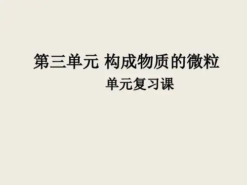 初三化学《构成物质的微粒》单元复习课课件ppt