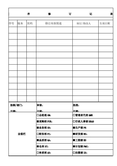 安规产品控制程序