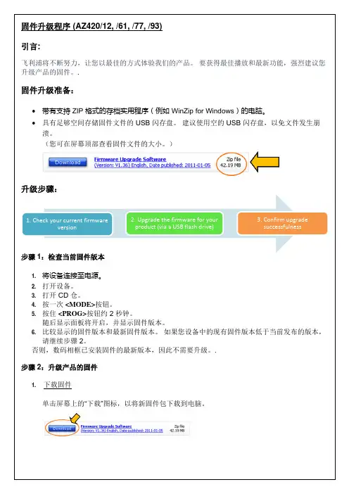 固件升级程序（AZ42012,61,77,93）引言