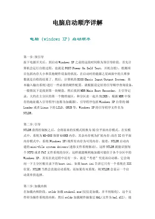 电脑启动顺序详解