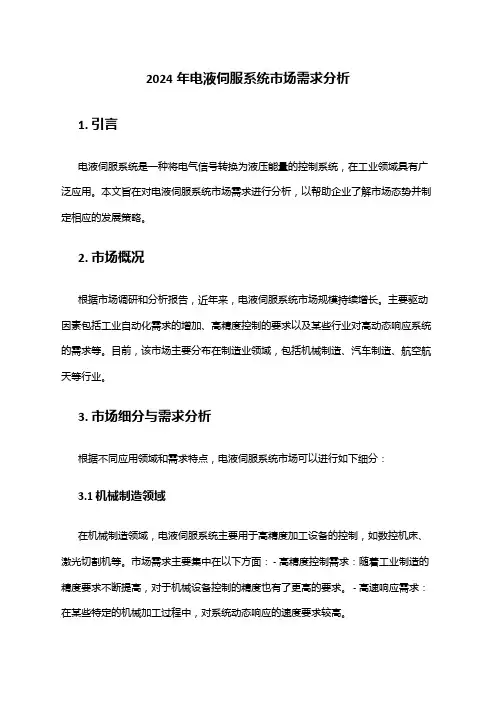 2024年电液伺服系统市场需求分析