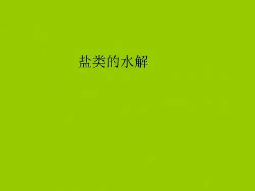 化学课件《盐类的水解》优秀ppt37 人教课标版