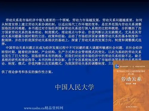 劳动关系实用培训教程(ppt 228页)