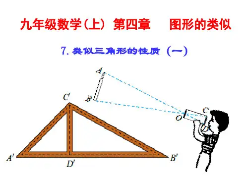 北师大版九年级数学上册.1相似三角形性质一课件