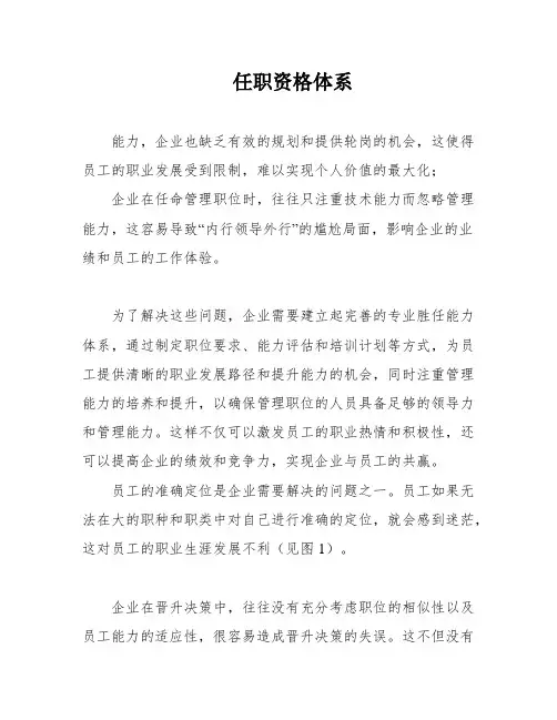 任职资格体系