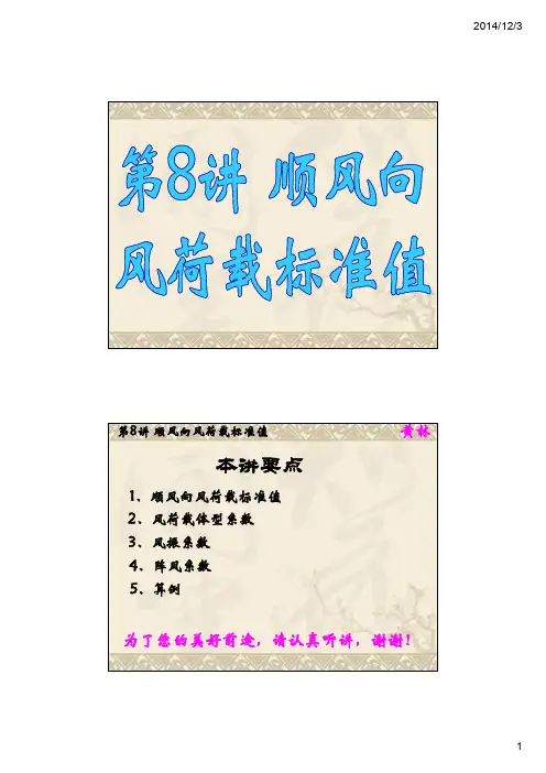 第8讲 风荷载_顺风向风荷载标准值