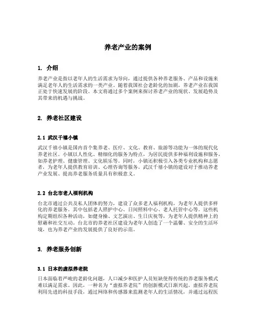 养老产业的案例