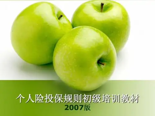 个险投保规则2007版.