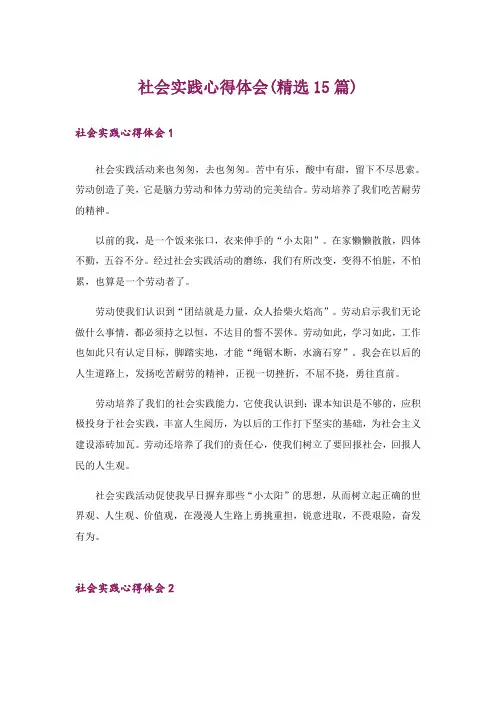 社会实践心得体会(精选15篇)_9