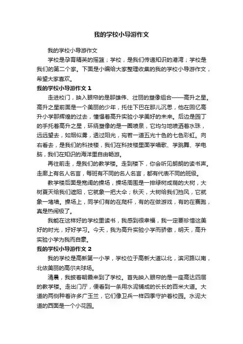 我的学校小导游作文