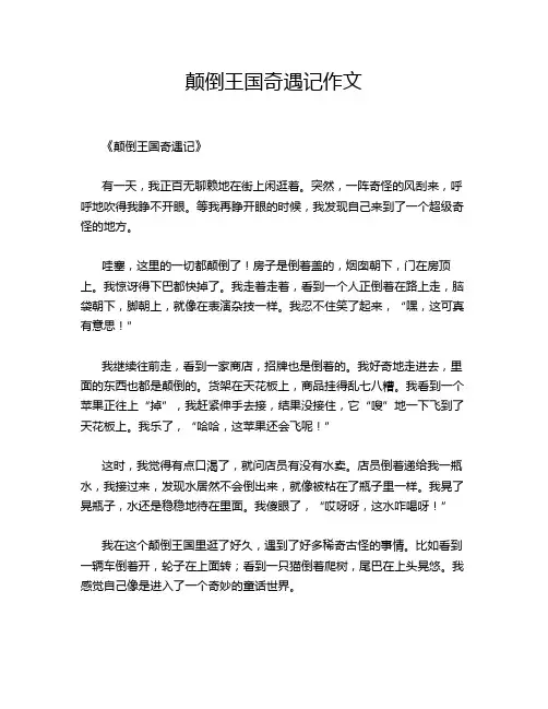 颠倒王国奇遇记作文