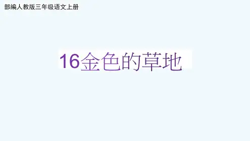 部编人教版三年级语文上册《金色的草地》教学课件PPT优秀公开课 (1)