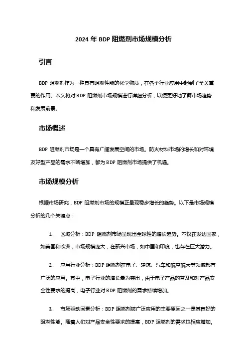 2024年BDP阻燃剂市场规模分析