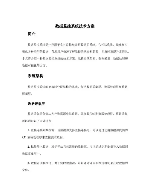 数据监控系统技术方案