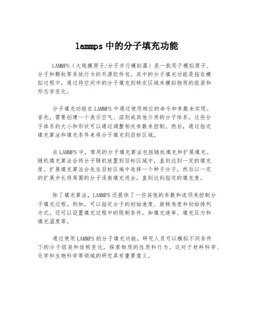 lammps中的分子填充功能