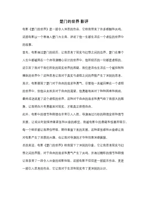 楚门的世界 影评