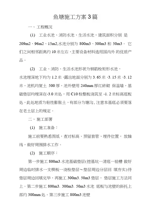 鱼塘施工方案3篇