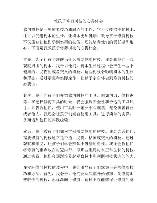 教孩子修剪树枝的心得体会