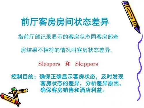 酒店客房状态和术语解释