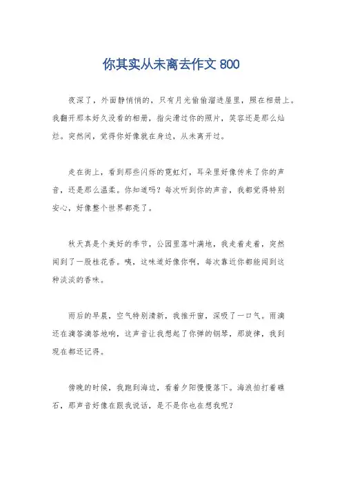 你其实从未离去作文800