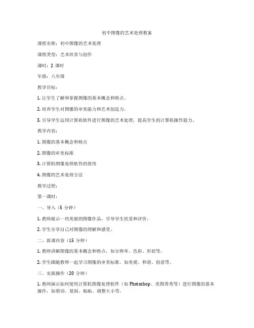 初中图像的艺术处理教案