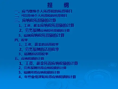 关于我校个人所得税如何计算应纳税额的情况说明24页PPT