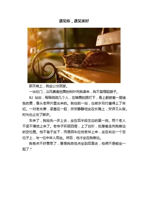 遇见你，遇见美好