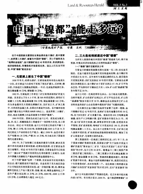 中国“镍都”能走多远？