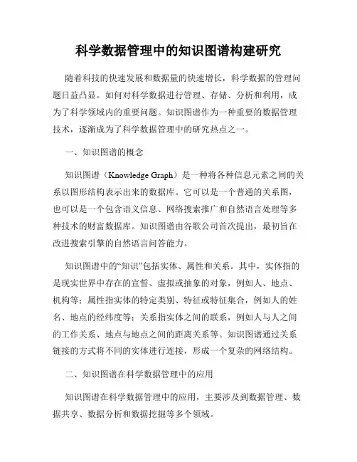 科学数据管理中的知识图谱构建研究