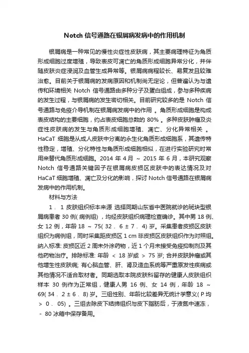 Notch信号通路在银屑病发病中的作用机制