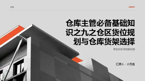 仓库主管必备基础知识之九之仓区货位规划与仓库货架选择