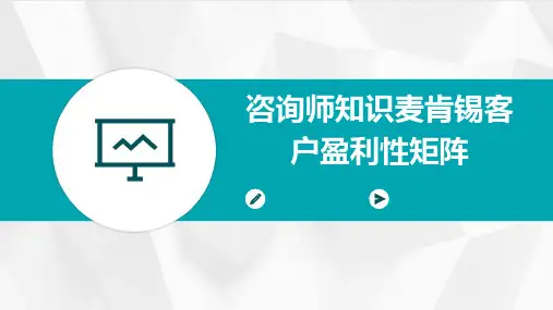 咨询师知识麦肯锡客户盈利性矩阵