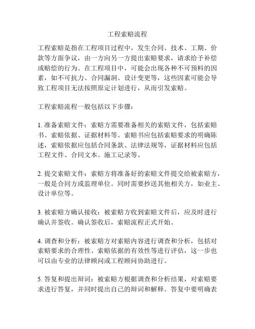 工程索赔流程