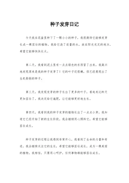 种子发芽日记