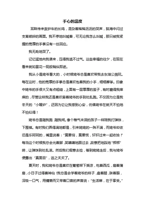 初三作文：手心的温度作文800字_2