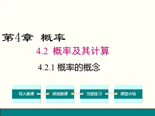 最新湘教版初三下册数学4.2.1 概率的概念课件