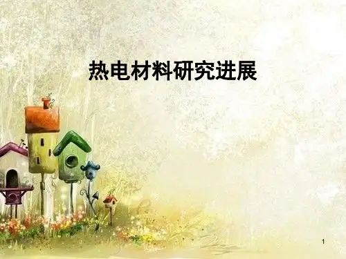 热电材料研究进展ppt课件