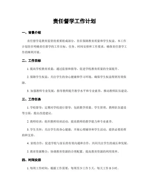 责任督学工作计划