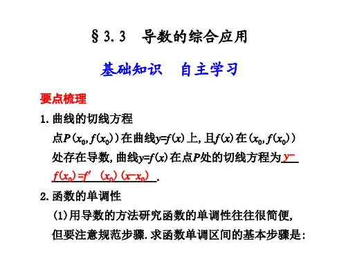 高中数学课件：导数的综合应用