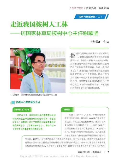 走近我国桉树人工林——访国家林草局桉树中心主任谢耀坚